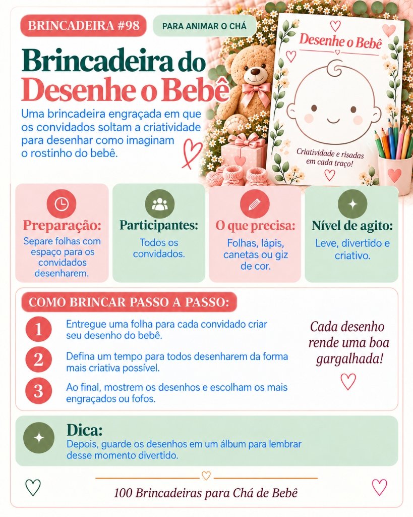 Brincadeira #98 - Brincadeira do Desenhe o Bebê
