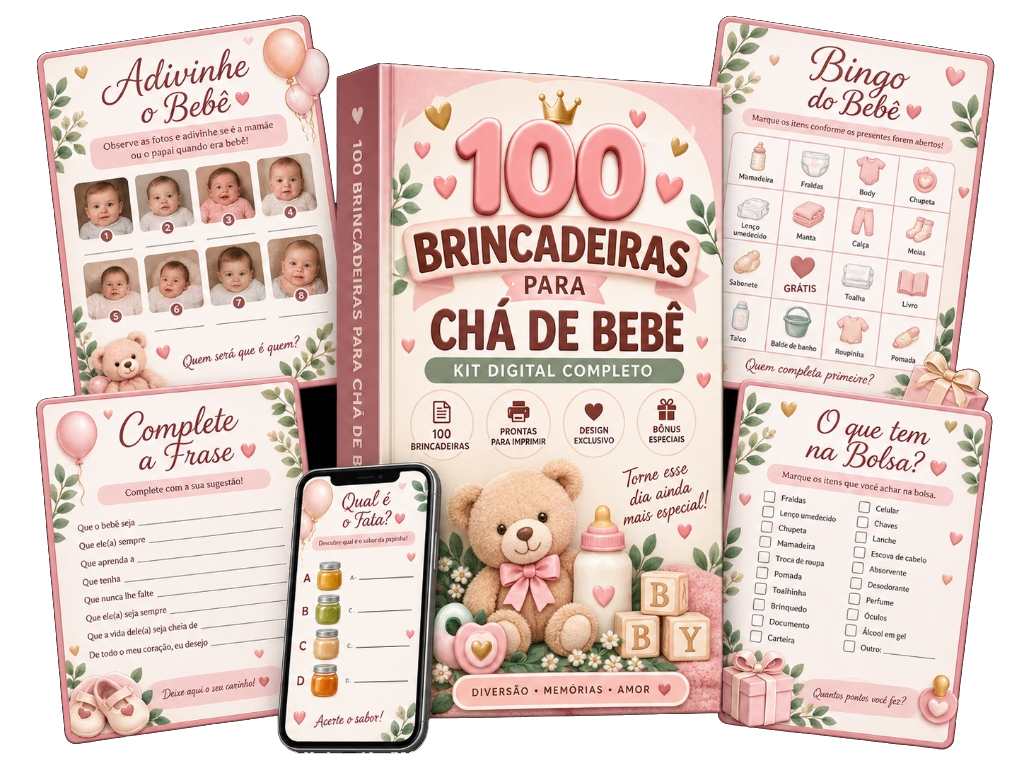 O Que Você Vai Encontrar nas +100 Brincadeiras - Kit Digital Completo